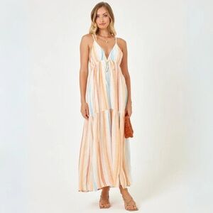 L*Space Multicolor Striped Maxi Dress
